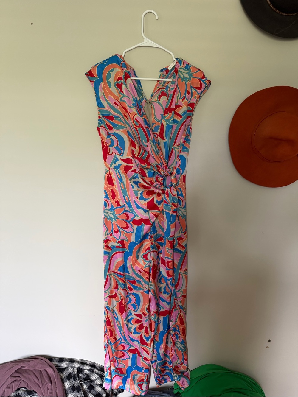 Karlie Multicolor Floral Wrap Jumpsuit (Medium)